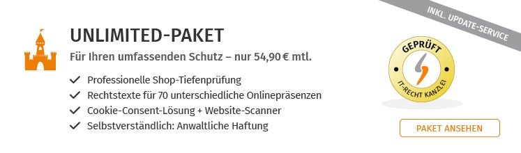 Banner für Unlimited-Paket