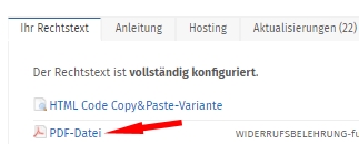 Fairmondo - Widerrufsbelehrung als PDF abspeichern für Upload
